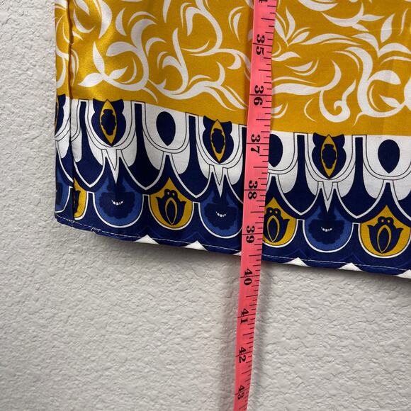 Isabel Marant Silk Mandala Dress Blue Yellow Size 4 Knee Length Eclectic‎ Boho - Picture 11 of 13